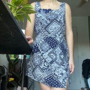 Blue Bandana Patterned Dress💙